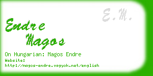 endre magos business card